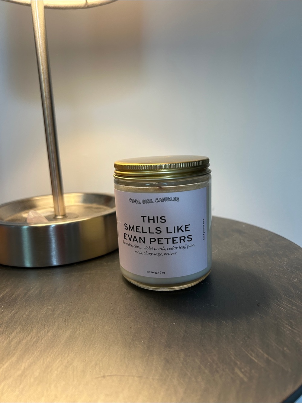 "This Smells Like Evan Peters" Scented Candle - White